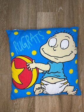 Vintage 90s Rugrats Tommy Pickles Throw Pillow Nickelodeon 1997